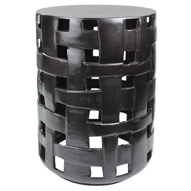 Cast Aluminum Woven Side Table By Homeroots