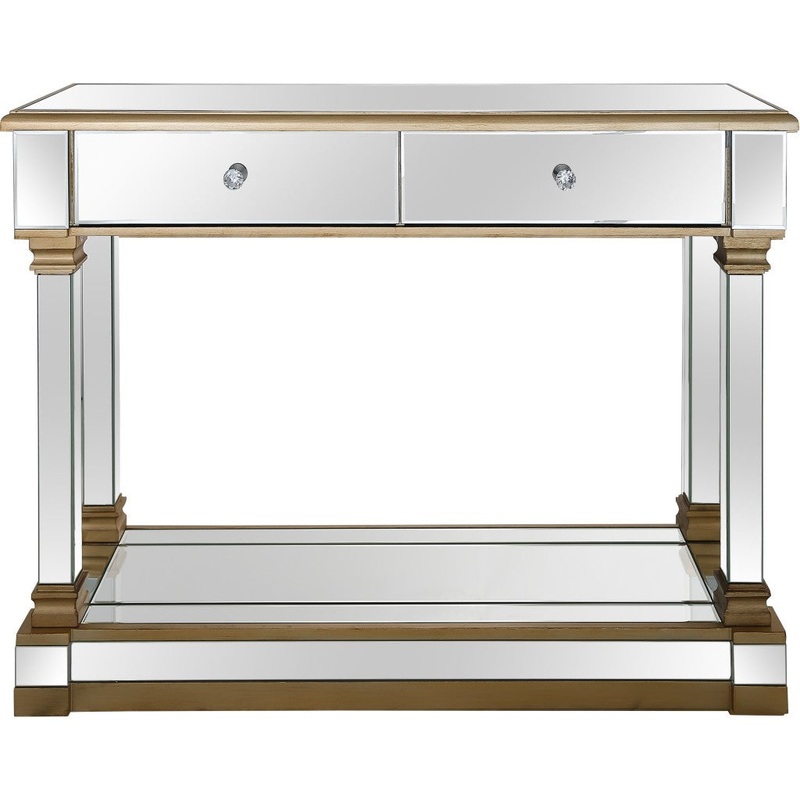 Gold Accent Console Table By Homeroots