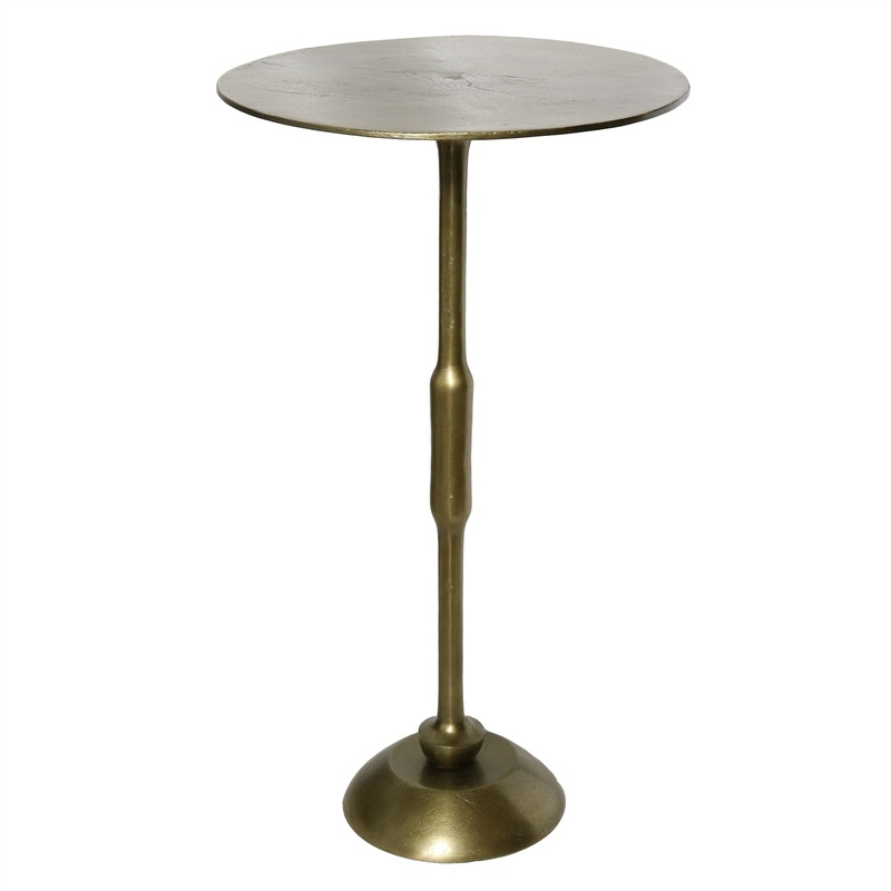 Gold Metal Side Table By Homeroots