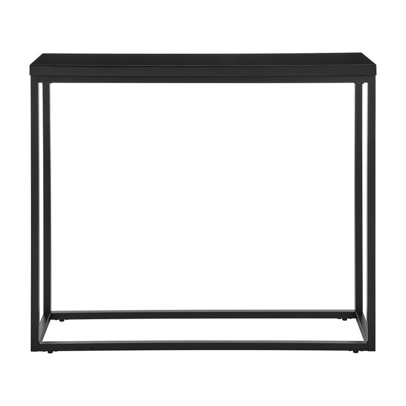 Modern Black Gloss on Black Console Table By Homeroots