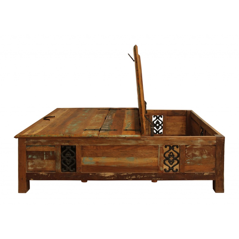 Rectangular Storage Wood Coffee Table By Homeroots