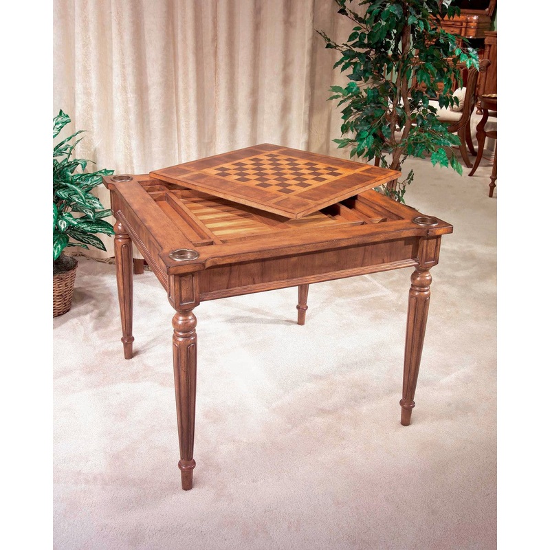 Antique Cherry Multi Game Table By Homeroots - 389910