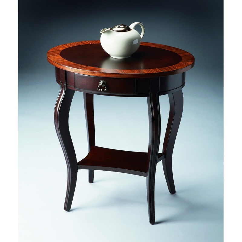 Cherry Nouveau Oval Accent Table By Homeroots
