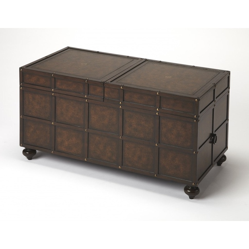 Faux Leather Storage Coffee Table By Homeroots