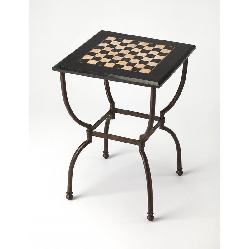 Fossil Stone Game Table By Homeroots - 389934