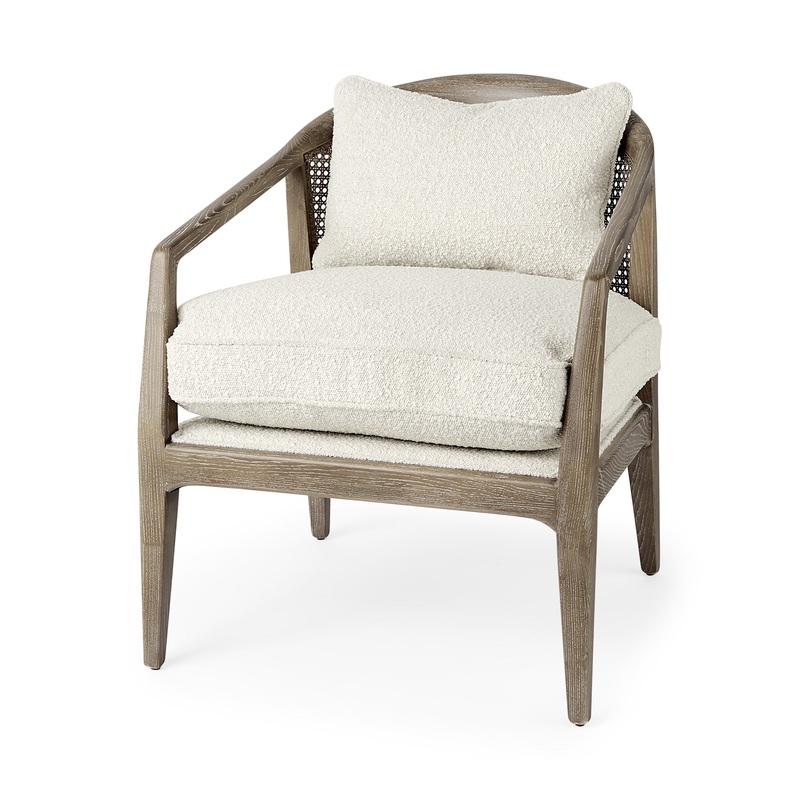 Fusion Light Cane Back Arm Chair By Homeroots