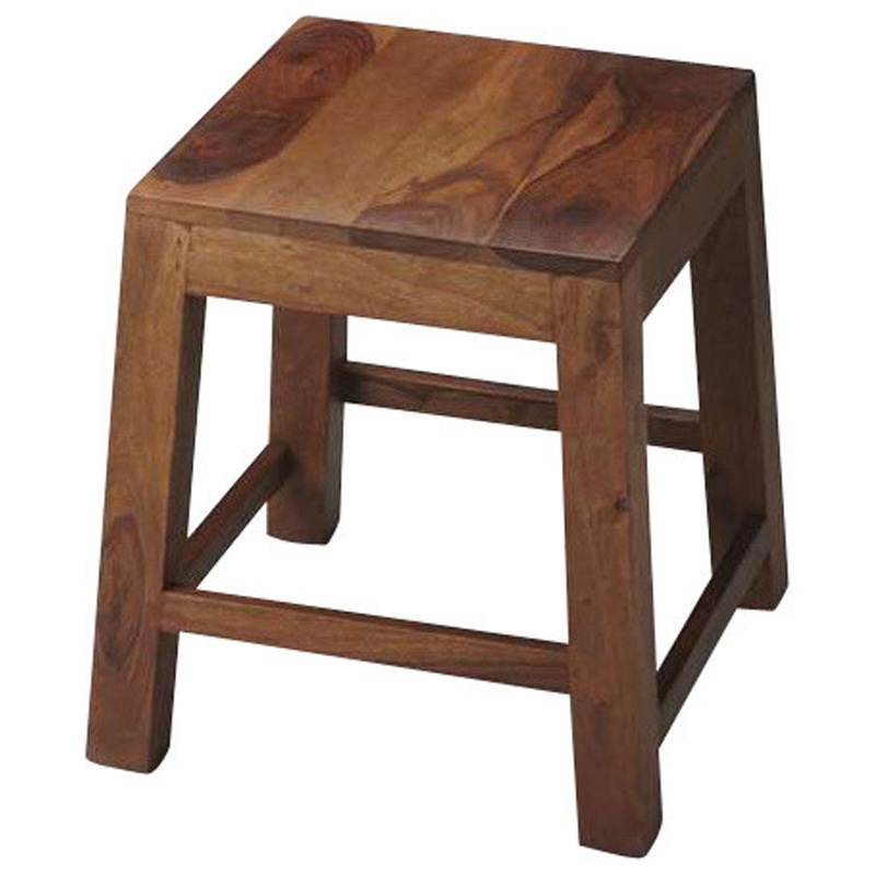 Loft Brown Solid Wood Stool By Homeroots