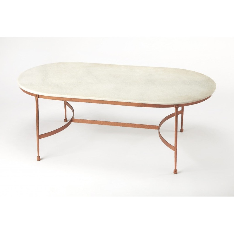 Modern White Marble Coffee Table By Homeroots