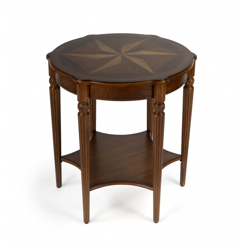 Olive Ash Burl Accent Table By Homeroots