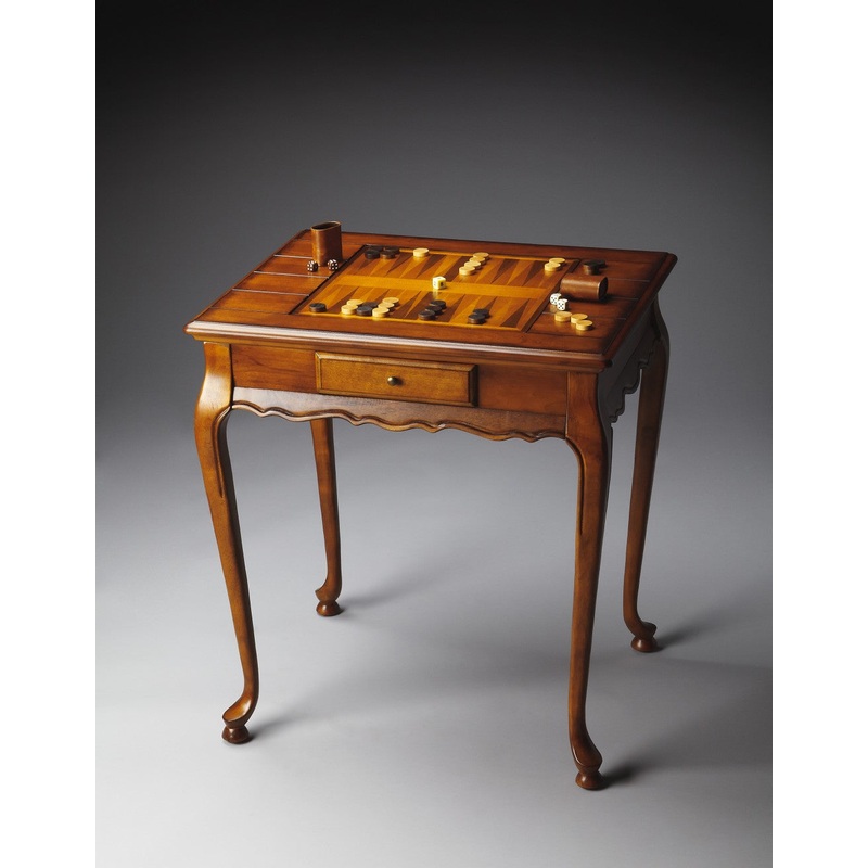 Olive Ash Burl Game Table By Homeroots