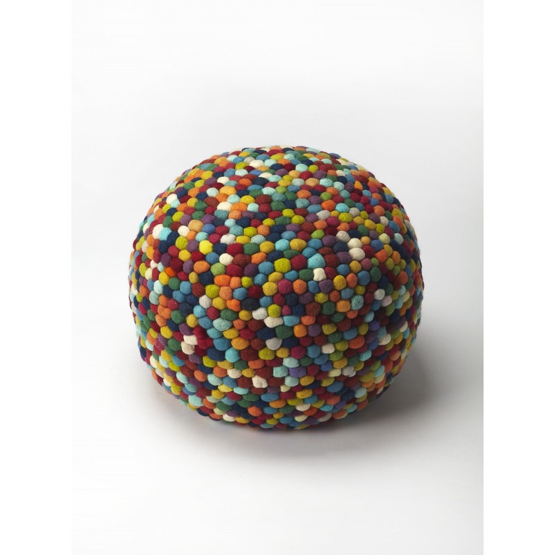 Rainbow Sprinkles Pouf Ottoman By Homeroots