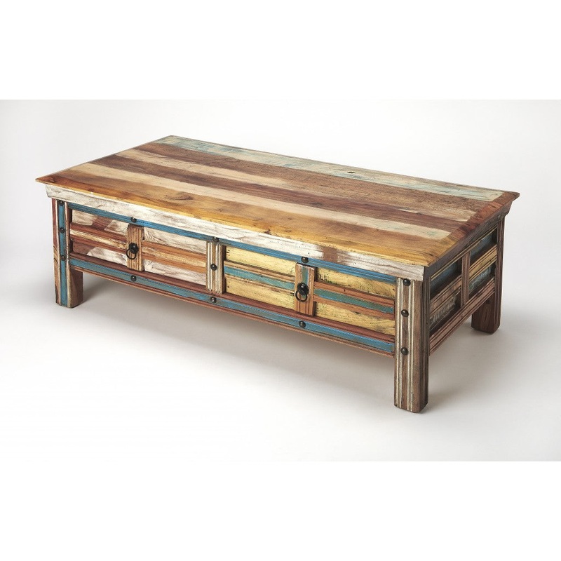Rustic Painted Coffee Table By Homeroots