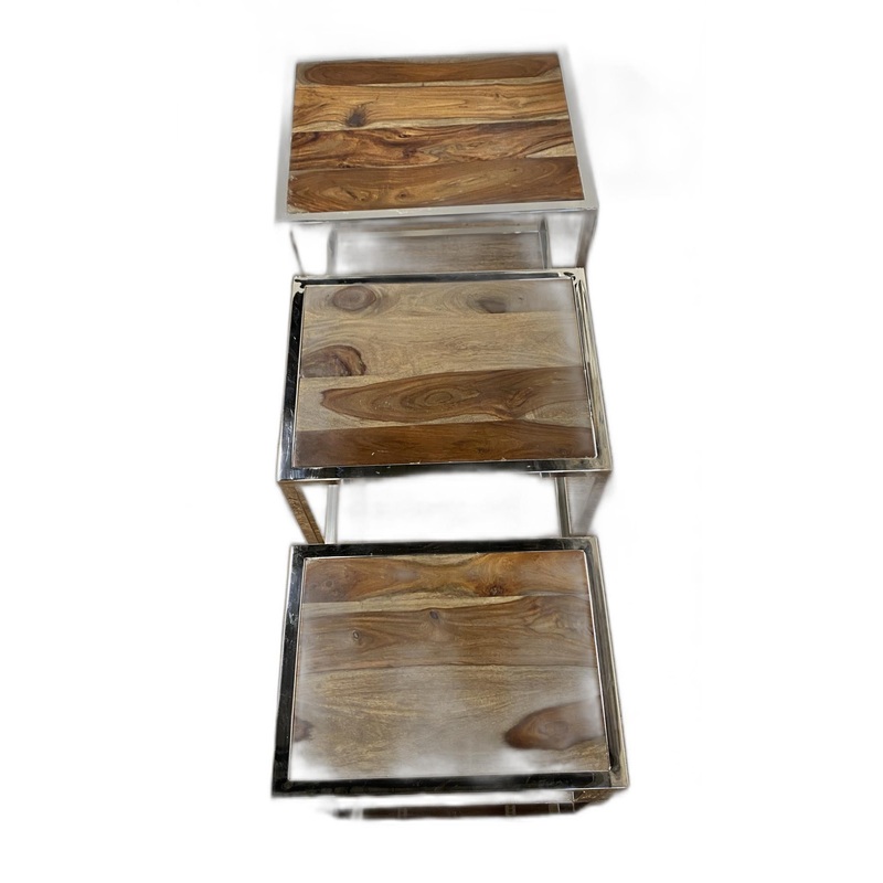 Set of 3 Modern Rustic Nesting Tables By Homeroots