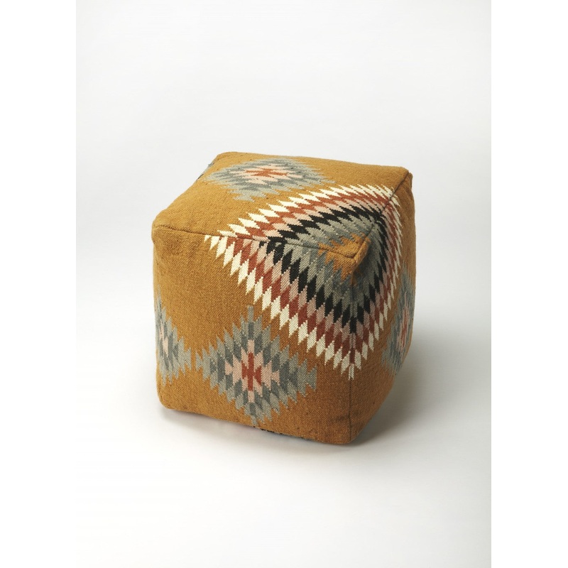 Southwest Lodge Pouf Ottoman By Homeroots