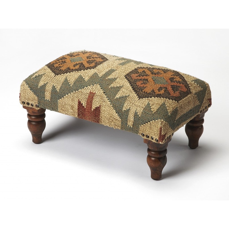 Southwest Mountain Lodge Foot Stool By Homeroots