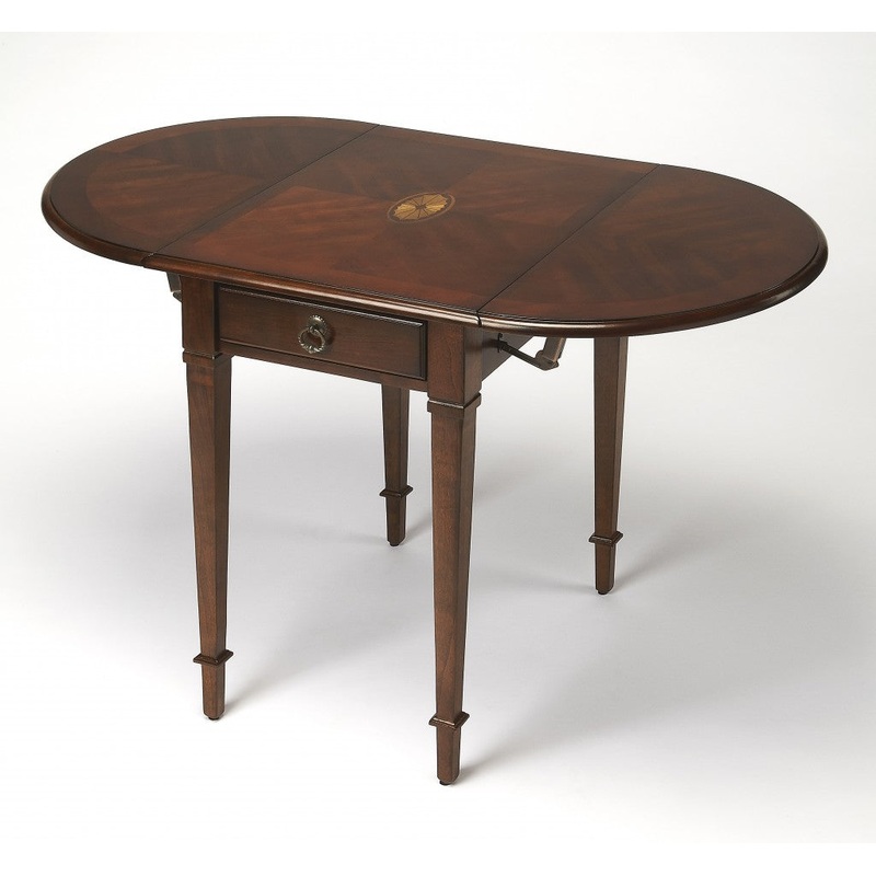Traditional Cherry Drop Leaf Table By Homeroots