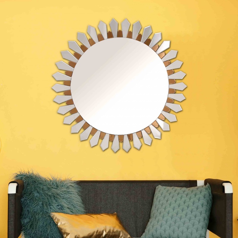Flower Pedal Wall Mirror By Homeroots