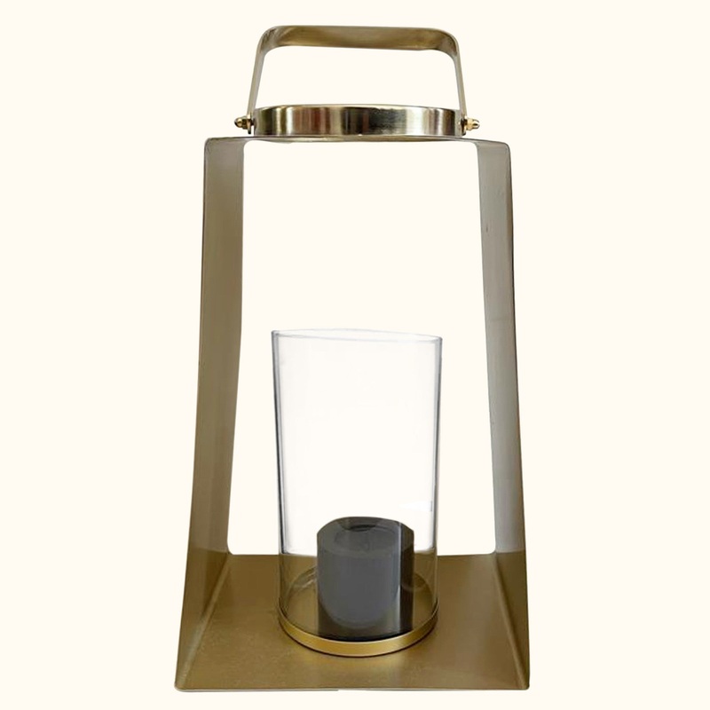 Modern Gold and Glass Candle Holder By Homeroots
