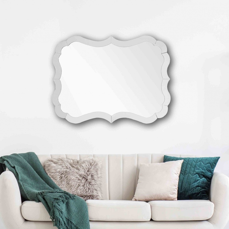 Scalloped Frameless Wall Mirror By Homeroots