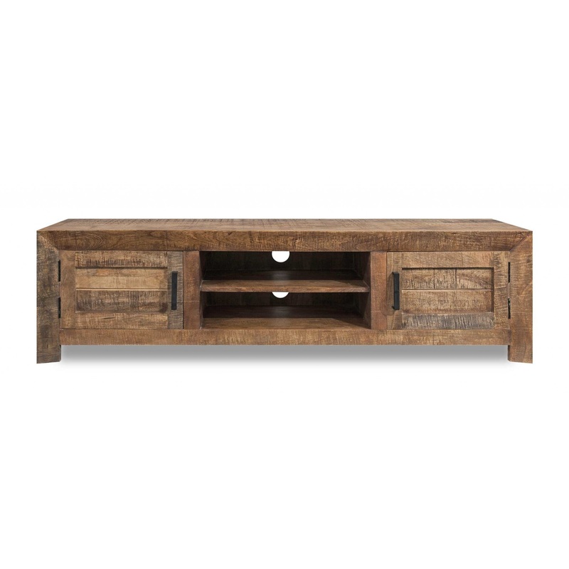 Solid Wood 2 Cabinet TV Stand and Media Console By Homeroots