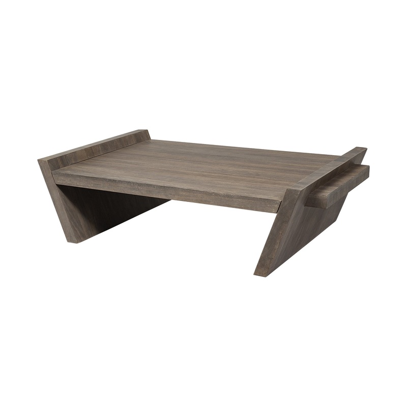 Square Solid Wood Top and Base Coffee Table By Homeroots