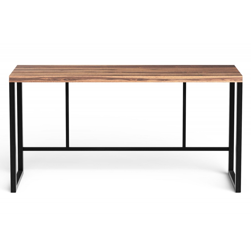 Squared Off Natural Wood Bar or Pub Table By Homeroots