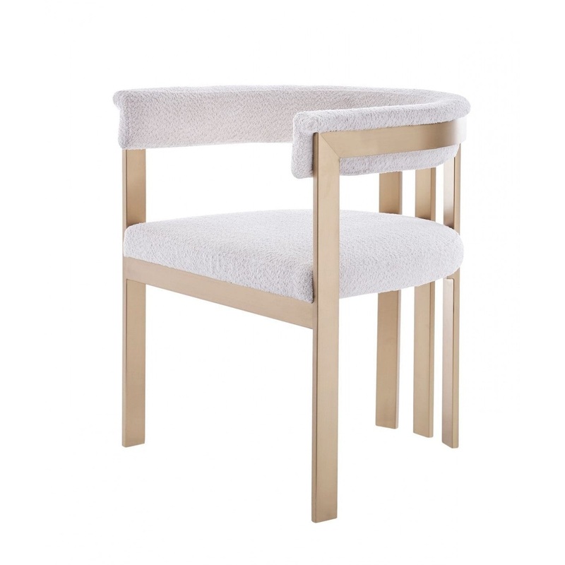 Beige Gold Dining Chair By Homeroots