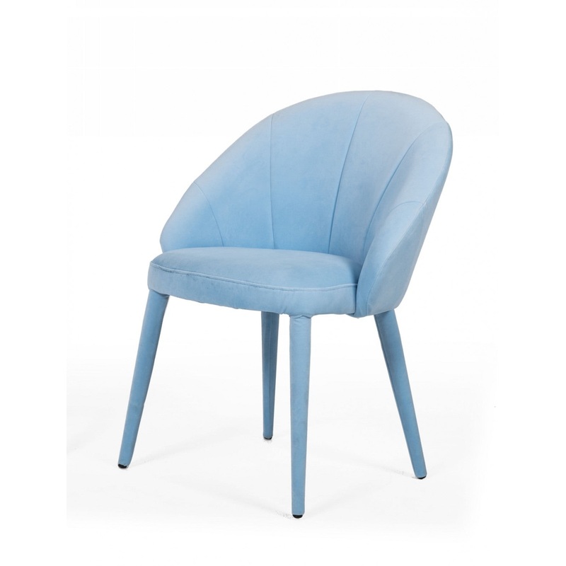 Blue Fabric Wrapped Dining Chair By Homeroots