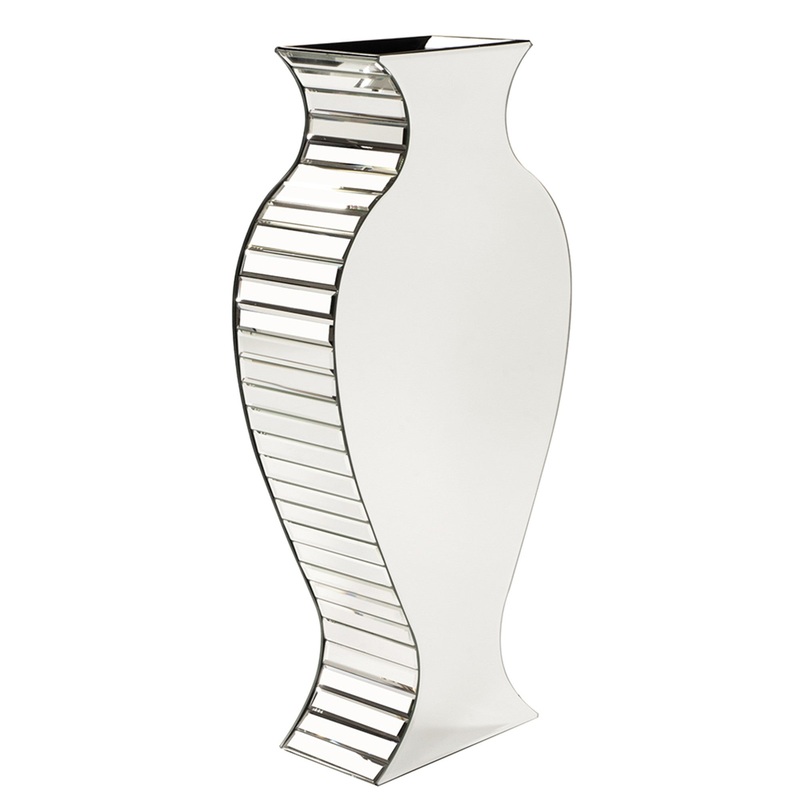 Curvy Art Deco Style Mirrored Vase By Homeroots