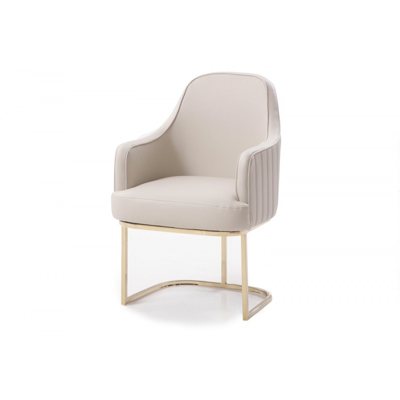 Gray Gold Modern Dining Chair By Homeroots - 472167