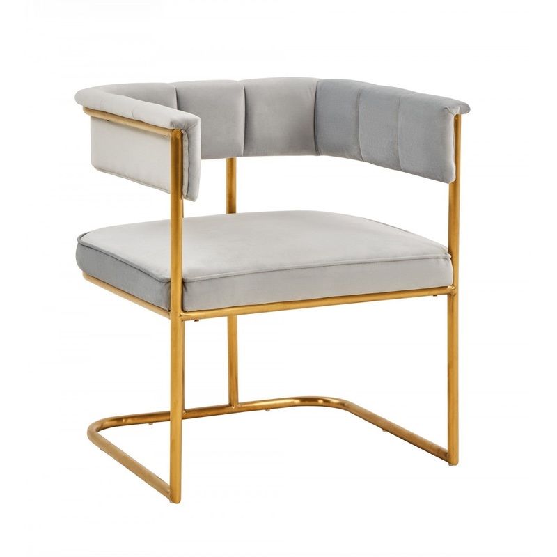 Gray Gold Modern Dining Chair By Homeroots - 472215