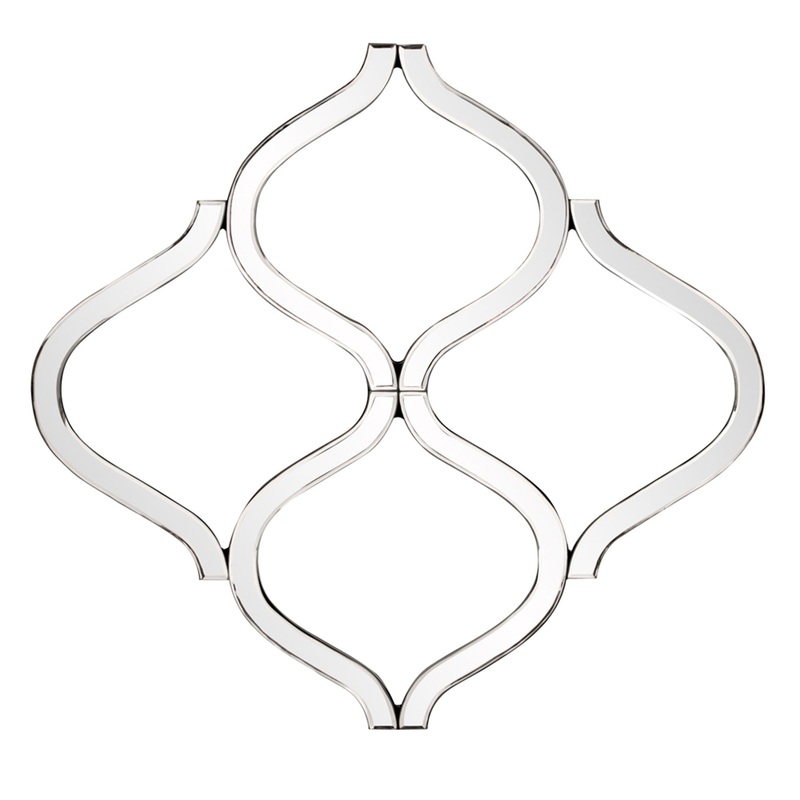 Interlocking Mirrored Curved Shapes with Beveled Edge By Homeroots