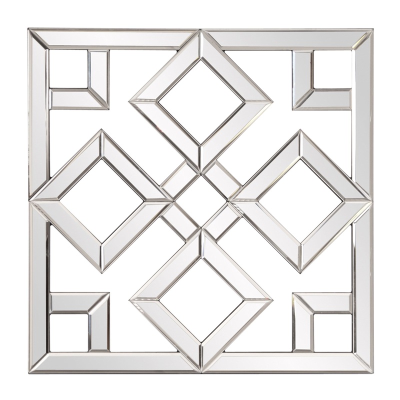 Interlocking Mirrored squares with Lattice Design By Homeroots