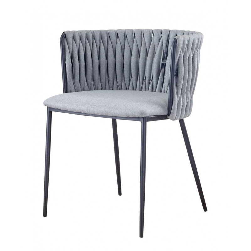 Light Gray Black Contemporary Dining Chair By Homeroots