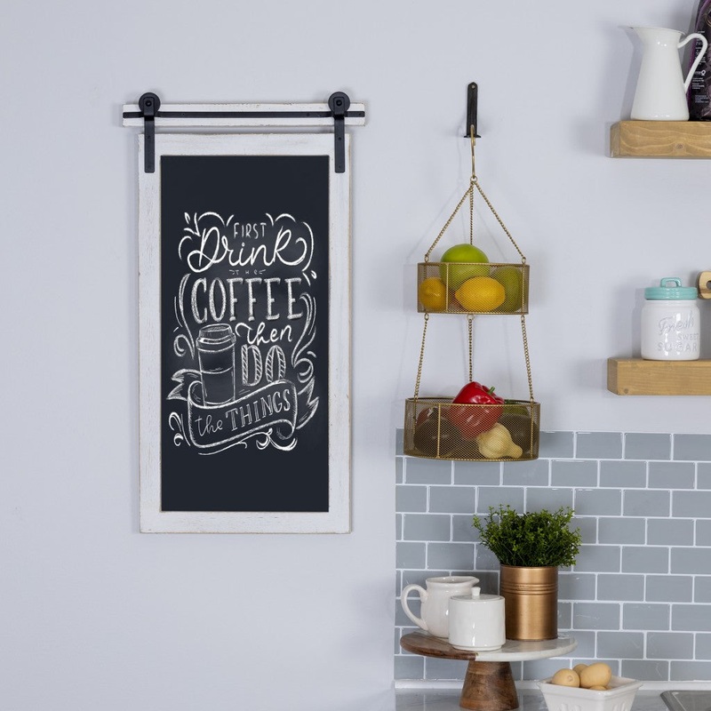 Modern Farmhouse White Frame Chalkboard Wall Decor By Homeroots