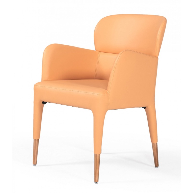 Peach Rosegold Dining Chair By Homeroots