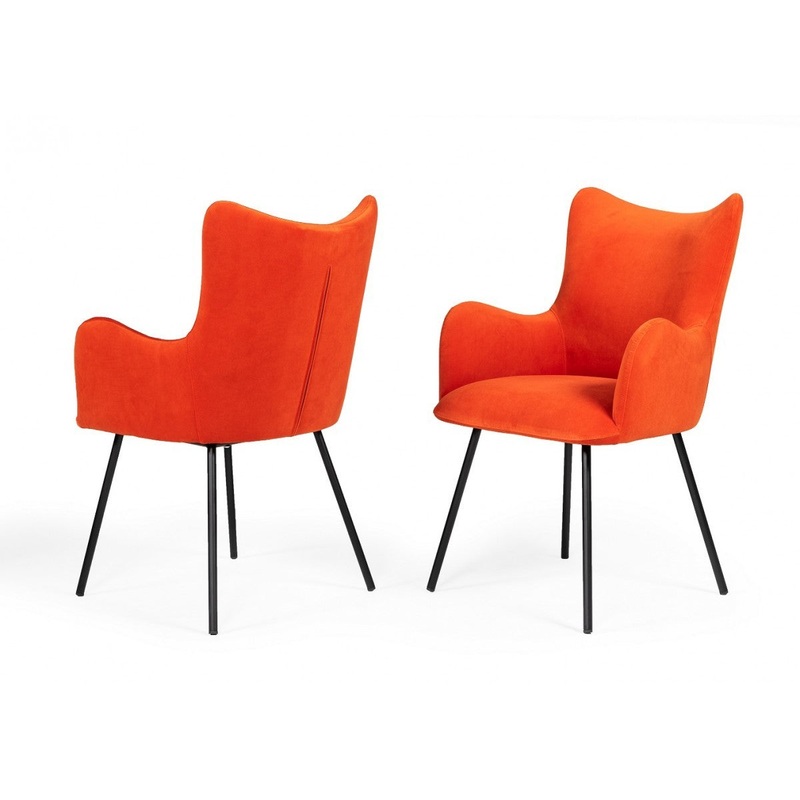 Red and Black Mid Century Modern Dining or Side Chair By Homeroots