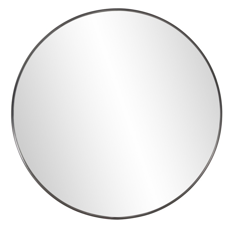 Round Stainless Steel Frame with Brushed Black Finish By Homeroots