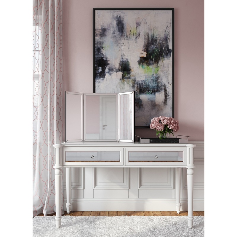 Three Part Hinged Vanity Tabletop Mirror By Homeroots