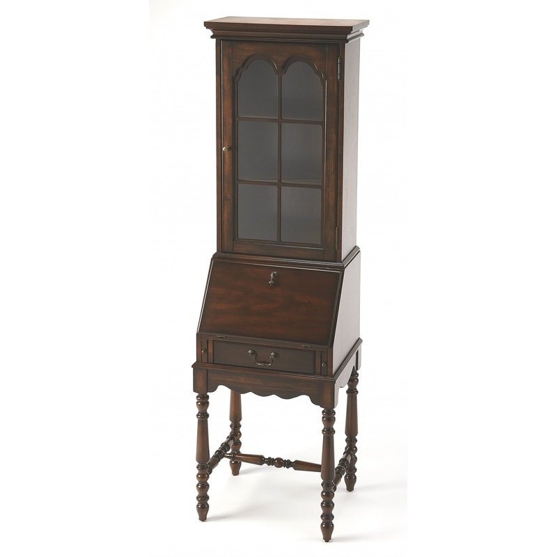 Traditional Deep Cherry Secretary By Homeroots