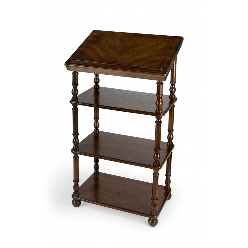 Vintage Oak Library Stand By Homeroots