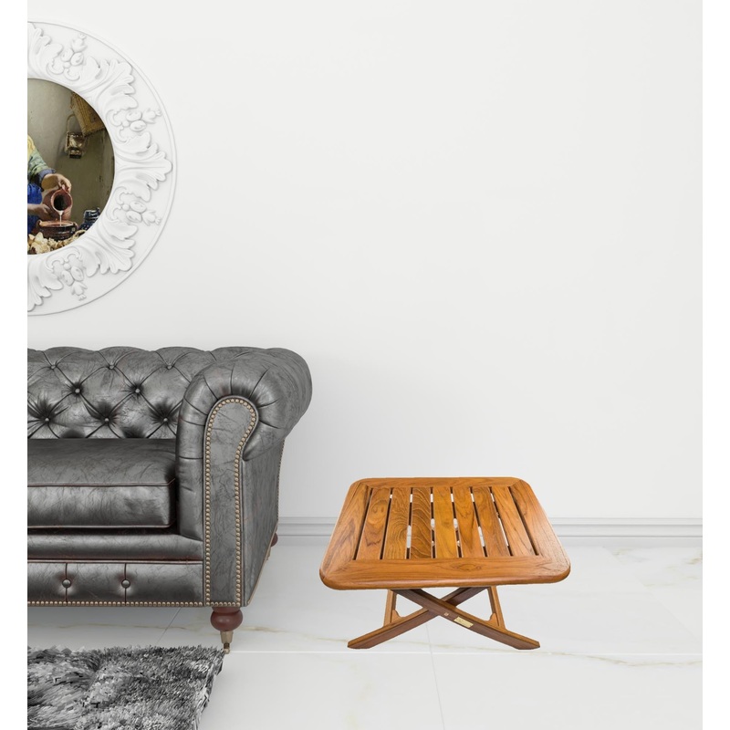 Brown Solid Wood Rectangular End Table By Homeroots