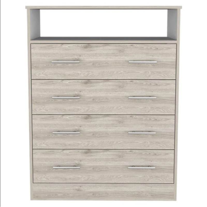 Light Grey Manufactured Wood Four Drawer Dresser By Homeroots