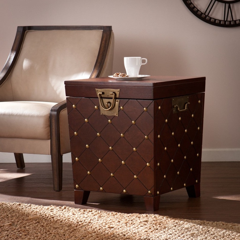 24" Brown Manufactured Wood Square End Table By Homeroots