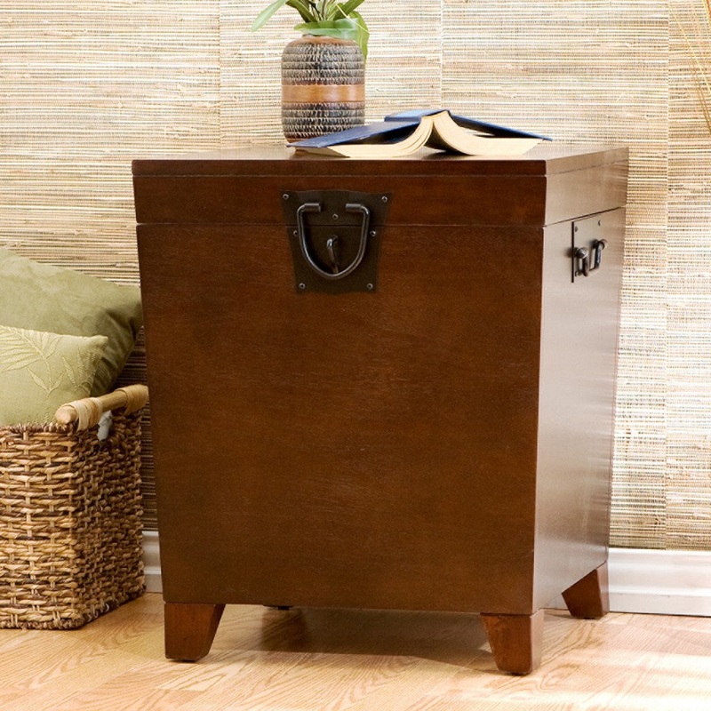 24" Brown Solid Wood And Manufactured Wood Square End Table By Homeroots