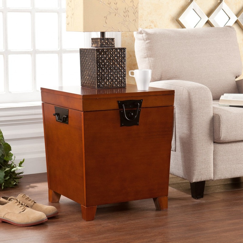 24" Brown Solid Wood Square End Table By Homeroots