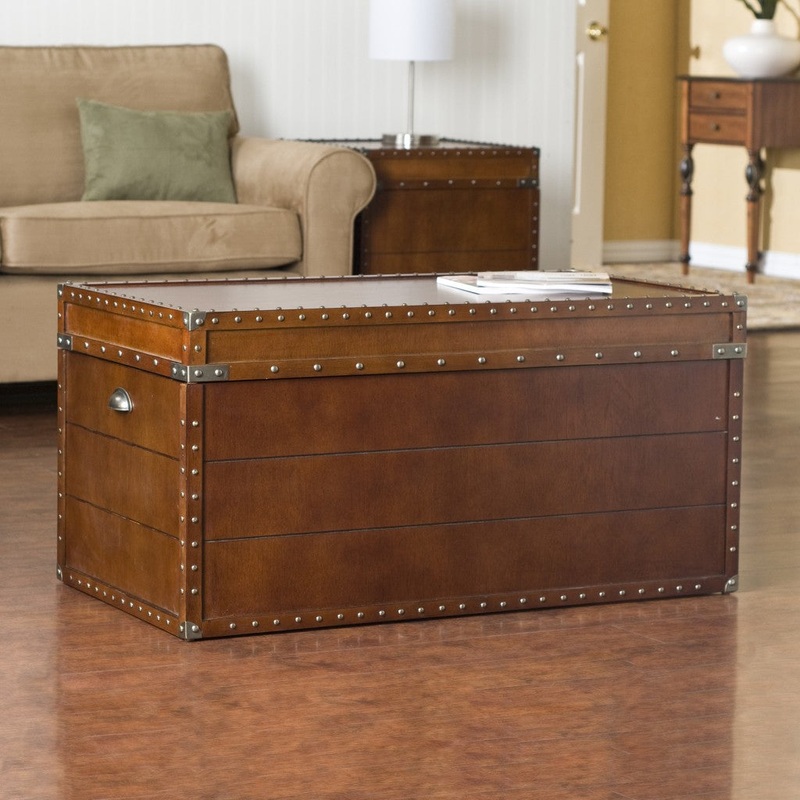 39" Brown Manufactured Wood And Metal Rectangular Coffee Table By Homeroots - 402161