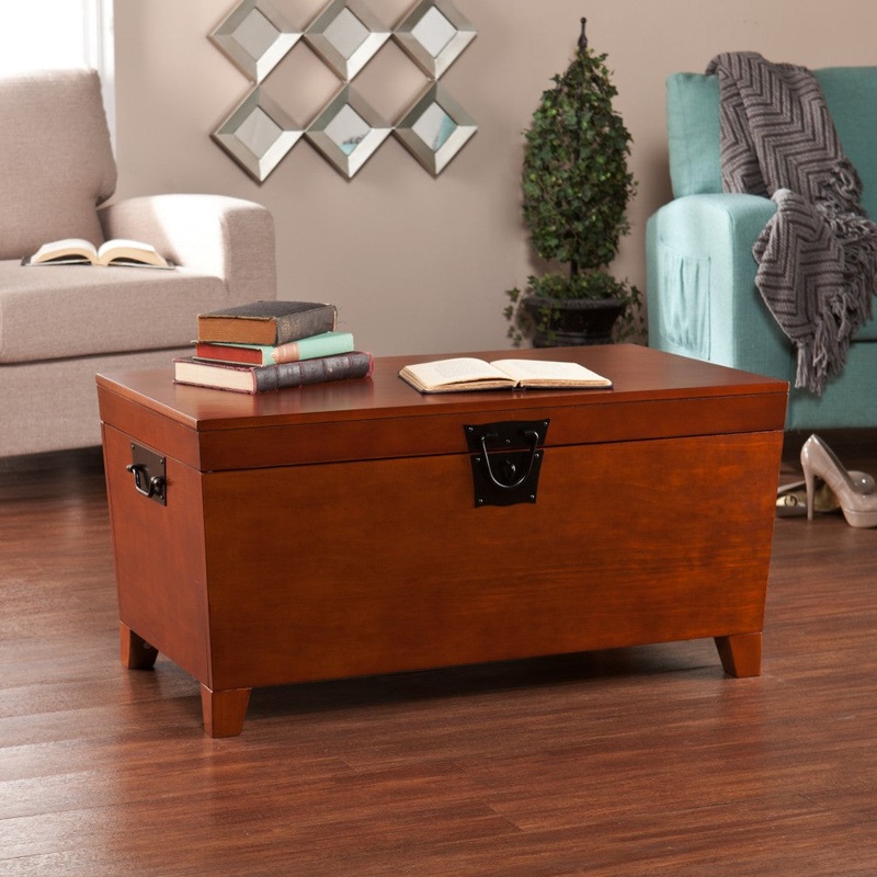 39" Brown Manufactured Wood And Metal Rectangular Coffee Table By Homeroots - 402163