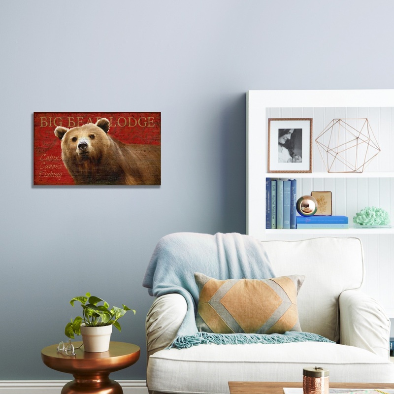 Distressed Bear Wood Wall Dcor By Homeroots