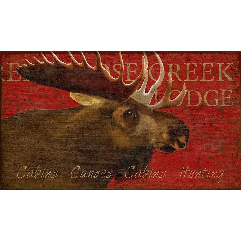 Distressed Moose Wood Wall Dcor By Homeroots